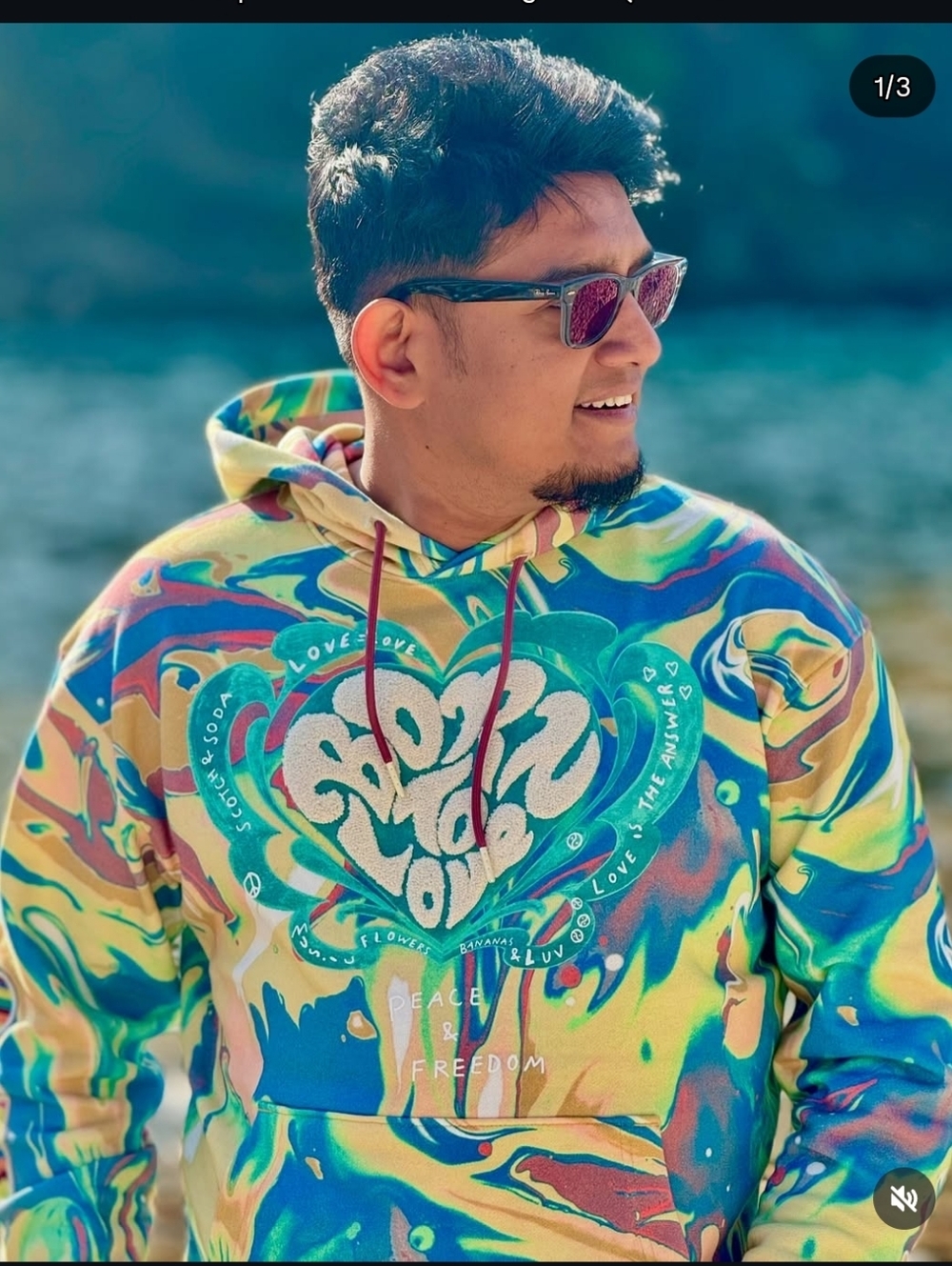 Scotch & Soda Born To Love Hoodie Sz L - Picture 2 of 11